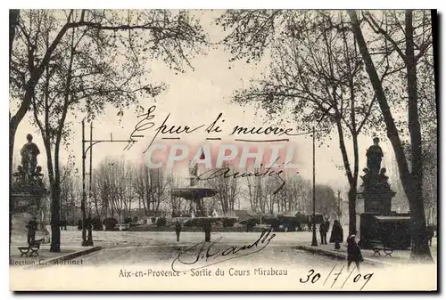 Cartes postales Aix en Provence Sortie du Cours Mirabeau