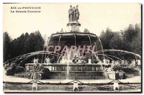 Cartes postales Aix en Provence La Grande Fontaine