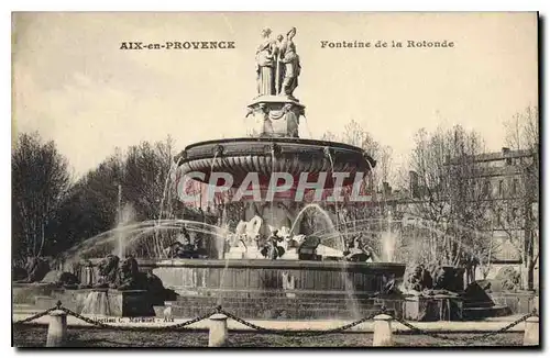 Cartes postales Aix en Provence Fontaine de la Rotonde