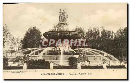 Cartes postales Aix en Provence Fontaine monumentale