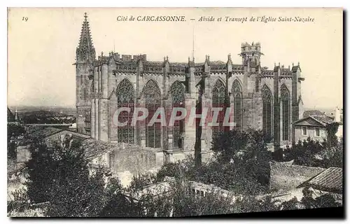 Cartes postales Cite de Carcassonne Abside et Transept de l'Eglise Saint Nazaire