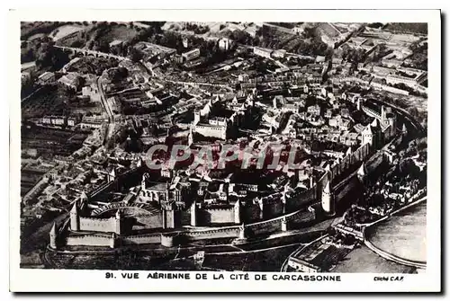 Cartes postales Vue abrienne de la cite de Cascassonne