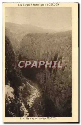 Ansichtskarte AK Les Gorges Pittoresque du Verdon La vallee vue de sentier Martel