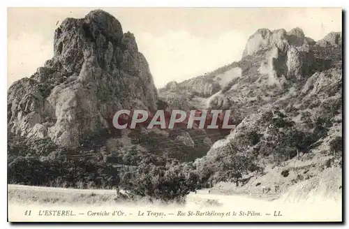 Cartes postales L'Esterel Corniche d'Or Le Trayas Roc St Barthelemy et le St Pilon