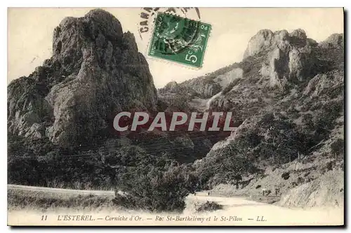 Cartes postales L'Esterel Corniche d'Or Roc St Barthelemy et le St Pilon