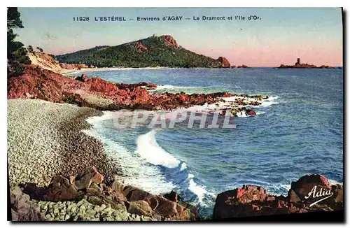 Cartes postales L'Esterel Environ d'Agay Le Dramont et l'lle d'Or