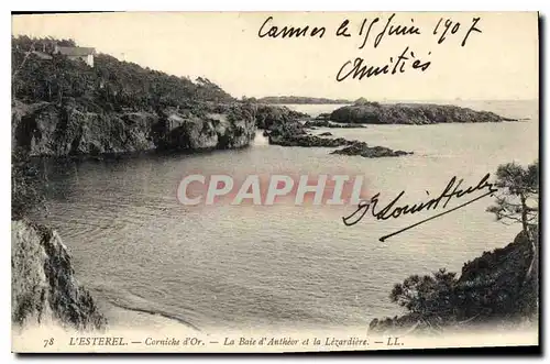 Cartes postales L'Esterel Corniche d'Or La Baie d'Antheor et la Lezardiere