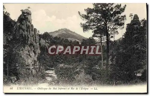 Cartes postales L'Esterel Obelisque du Mal Infernet et Roc de l'Evique