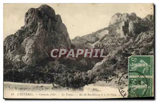 Cartes postales L'Esterel Corniche d'Or Le Trayas Roc St Barthelemy et le St Pilou