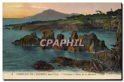 Cartes postales Corniche de L'Esterel pres d'Agay Calanque et Phare de la Beaumette