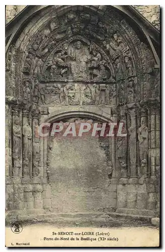 Cartes postales St Benoit sur Loire Loiret Porte du Nord de la Basilique XI siecle