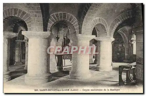 Cartes postales Saint Benoit sur Loire Loiret Crypte souterraine de la Basilique