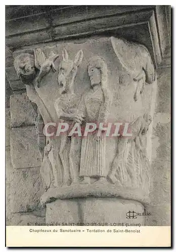 Cartes postales Basilique de Saint Benoit sur Loire Loiret Tentation de Saint Benoist