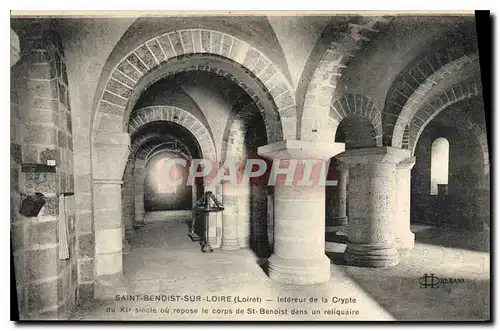 Cartes postales Saint Benoist sur Loire Loiret Interieur de la Crypte