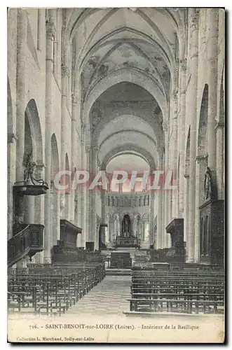 Ansichtskarte AK Saint Benoit sur Loire Loiret Interieur de la Basilique