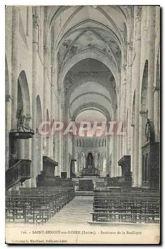 Cartes postales Saint Benoit sur Loire Loiret Interieur de la Basilique