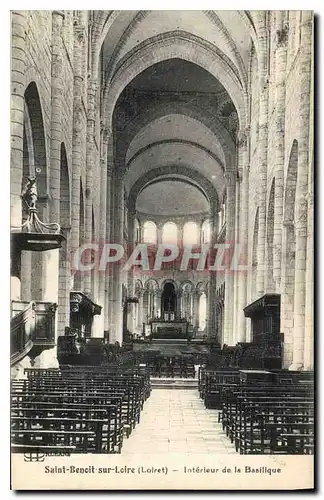 Cartes postales Saint Benoit sur Loire Loiret Interieur de la Basilique