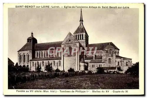 Ansichtskarte AK Saint Benoit sur Loire Loiret Eglise de l'ancienne Abbaye de Saint Benoit sur Loire