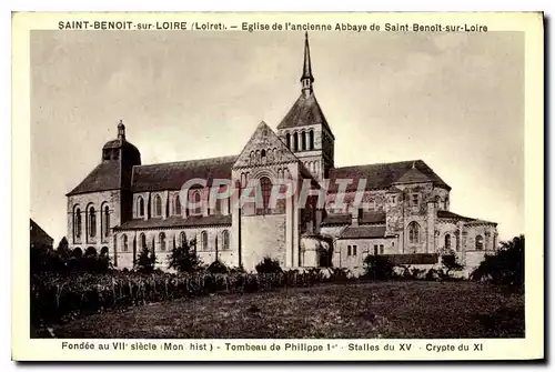 Cartes postales Saint Benoit sur Loire Loiret Eglise de l'ancienne Abbaye de Saint Benoit sur Loire