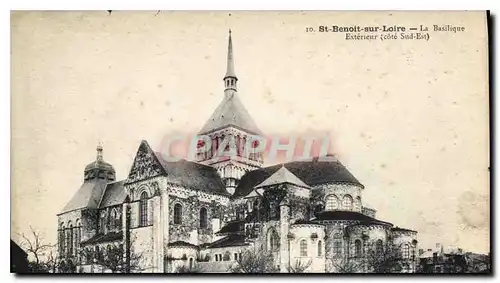 Cartes postales St Benoit sur Loire La Basilique Exterieur cote sud Est
