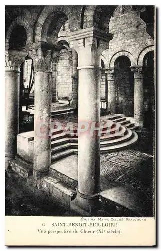 Cartes postales Saint Benoit sur Loire Vue perspective du Choeur XI siecle