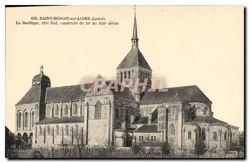 Cartes postales Saint Benoit sur Loire Loiret La Basilique cote Sud construite du XI au XII siecle