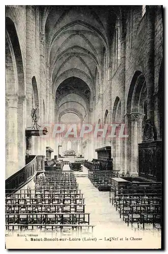 Cartes postales Saint Benoit sur Loire Loiret La Nef et le Choeur