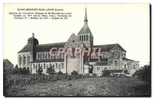 Cartes postales Saint Benoist sur Loire Loiret Eglise de l'ancienne Abbaye de St Benoist sur Loire
