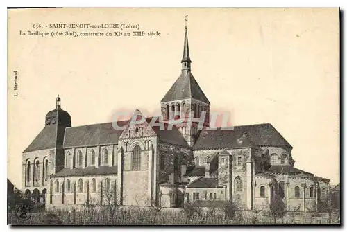 Cartes postales Saint Benoit sur Loire Loiret La Basilique cote Sud construite du XI au XIII siecle