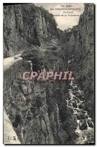 Cartes postales Route des Grands Goulets Drome Cascade de la Vernaison