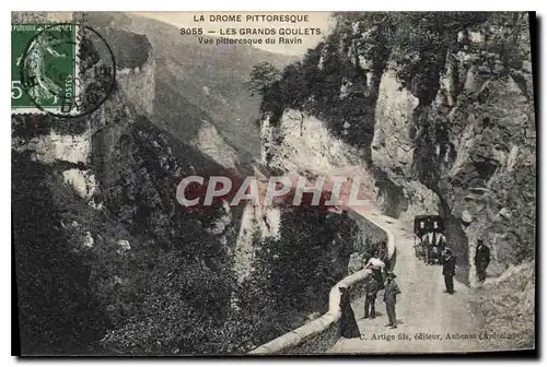 Cartes postales La Drome Pittoresque Les Grands Goulets Vue pittoresque du Ravin
