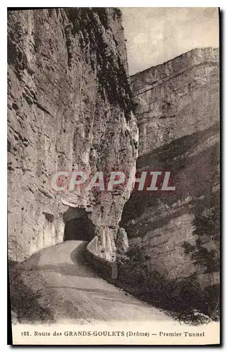 Cartes postales Route des Grands Goulets Drome Premier Tunnel