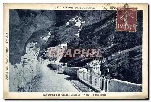 Cartes postales Le Vercors Pittoresque Route des Grands Goulets Vers les Baraques