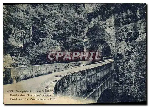 Ansichtskarte AK Dauphine La Verco Route des Grands Goulets Pont sur la Vernaison