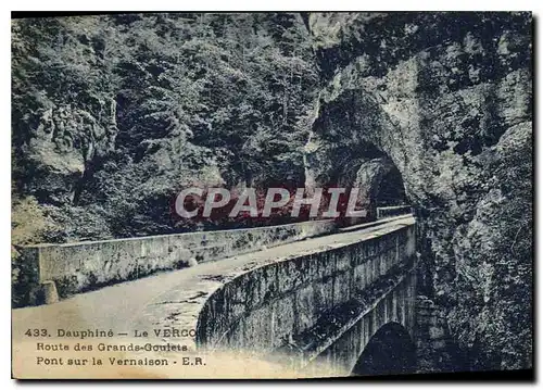 Cartes postales Dauphine La Verco Route des Grands Goulets Pont sur la Vernaison