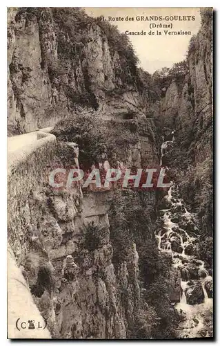 Ansichtskarte AK Route des Grands Goulets Drome Cascade de la Vernaison