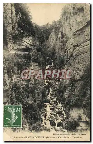 Cartes postales Route des Grands Goulets Drome Cascade de la Vernaison