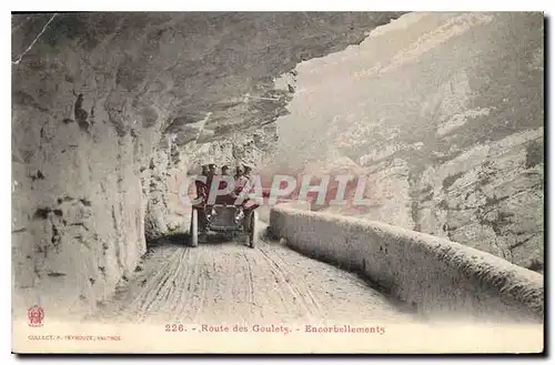 Cartes postales Route des Goulets Encorbellements Automobile