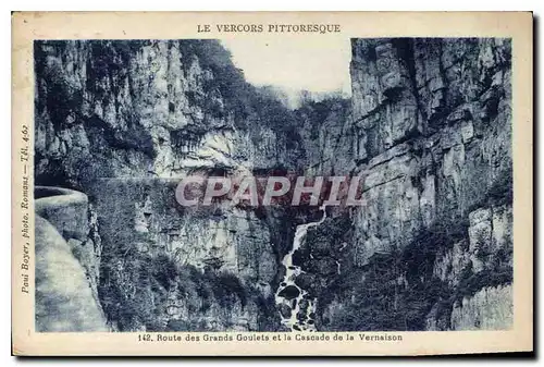 Cartes postales Le Vercors Pittoresque Route des Grands Goulets et la Cascade de la Vernaison
