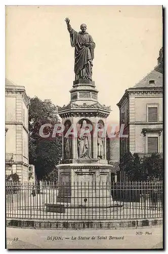 Ansichtskarte AK Dijon La Statue de Saint Bernard