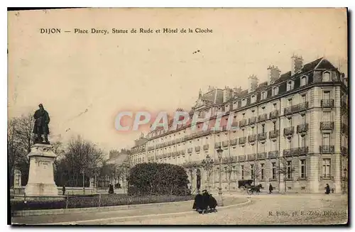 Ansichtskarte AK Dijon Place Darcy Statue de Rude et Hotel de la Cloche