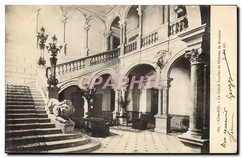 Cartes postales Cote d'Or Le Grand Escalier du Chateau de Brochon Lion