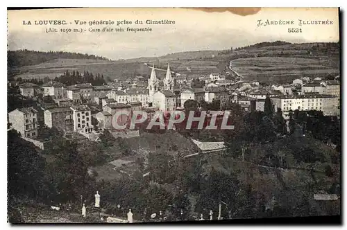 Cartes postales La Louvesc Vue generale prise du Cimetiere