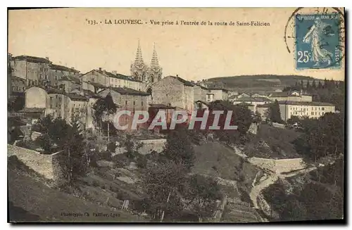 Cartes postales La Louvesc Vue prise a l'entree de la route de Saint Felicien