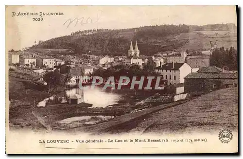 Ansichtskarte AK La Louvesc Ardeche Vue generale Le Lac et le Mont Besset