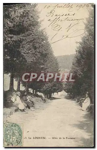 Cartes postales La Louvesc Allee de la Fontaine Enfants