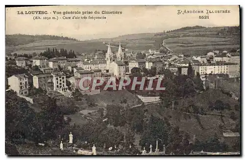 Cartes postales La Louvesc Vue generale prise du Cimetiere Cure d'air tres frequentee