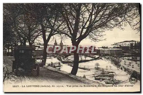 Cartes postales La Louvesc Ardeche Vue prise du Boulevard des Elegants un jour d'hiver Automobile