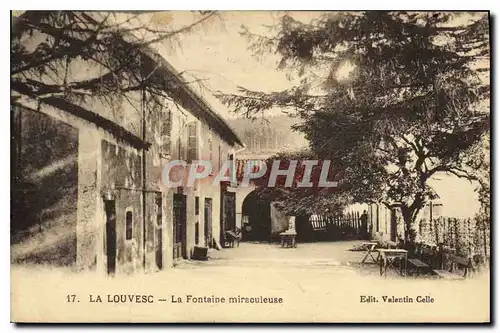 Cartes postales La Louvesc La Fontaine miraculeuse Vignette La Tuberculose