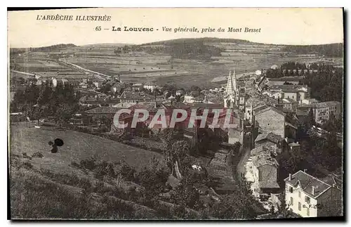 Ansichtskarte AK L'Ardeche Illustree La Louvesc Vue generale prise du Mont Besset